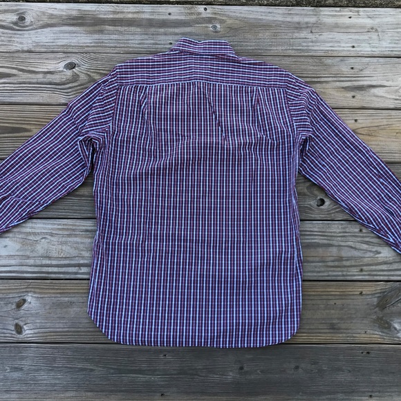 J. Crew Haberdashery Men Red Plaid ButtonDown 2Ply - Picture 6 of 8